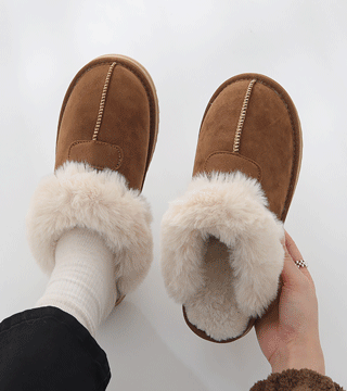데일리 러블리 부들부들 겨울 털 퍼 방한 슬리퍼 실내화 신발 L-11374